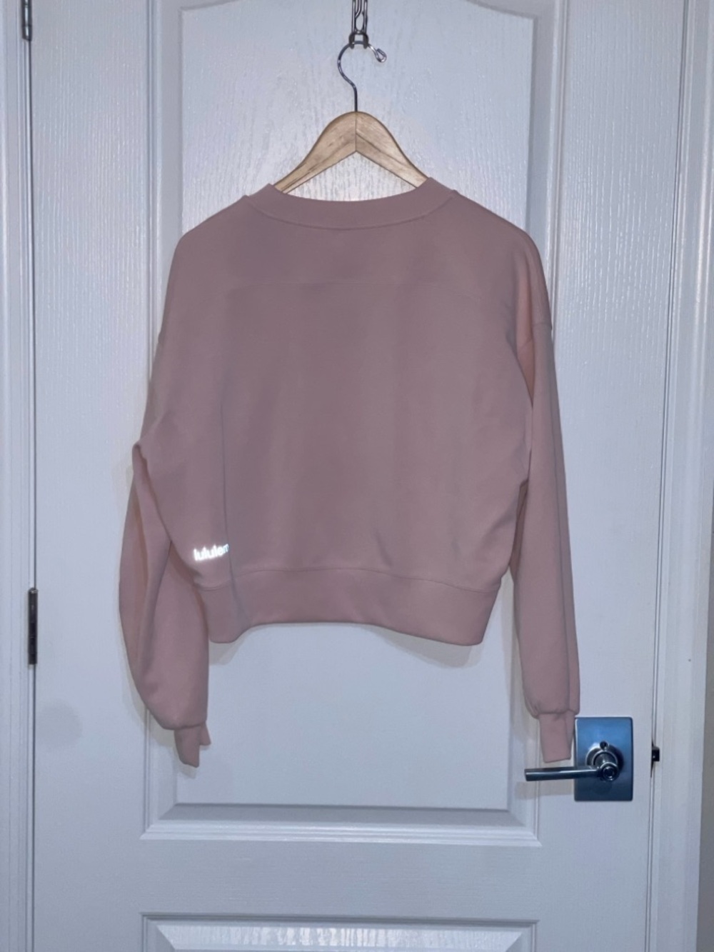 Lululemon Softstreme Perfectly Oversized Cropped Crew Twilight Rose Sz 6 Medium - Picture 7 of 8
